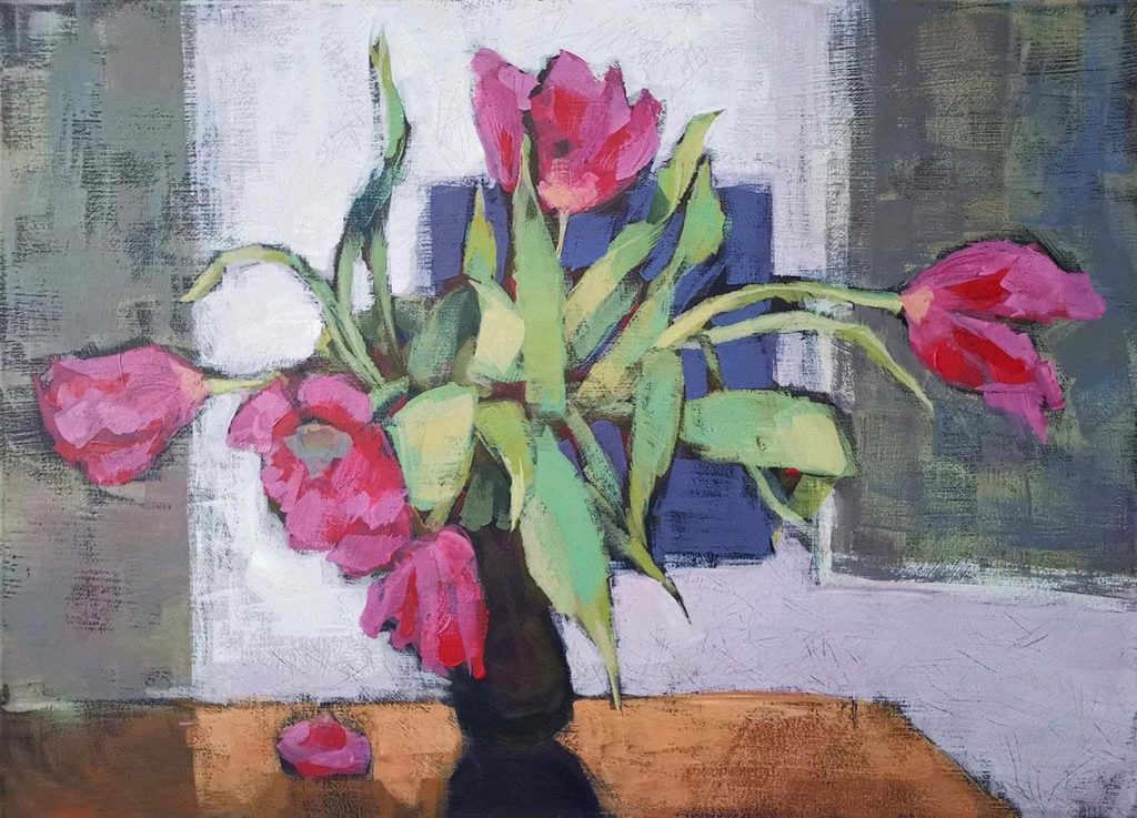 painting of tulips