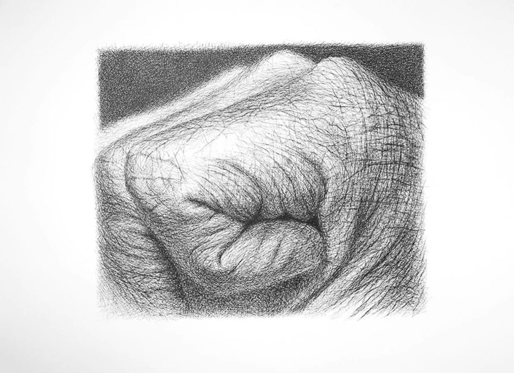 drawing of a hand